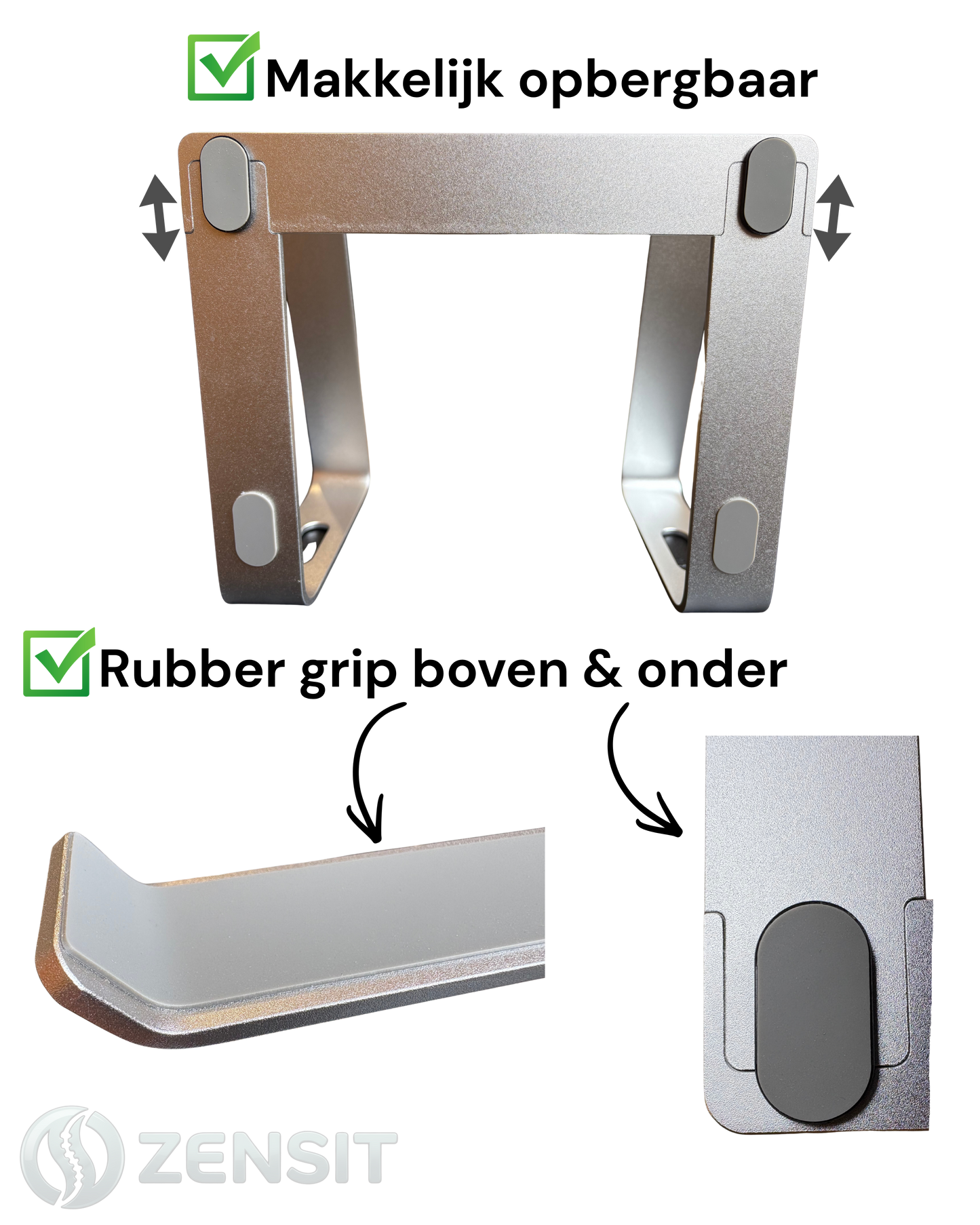 ZENSIT Elevate™ – Premium laptophouder in aluminium
