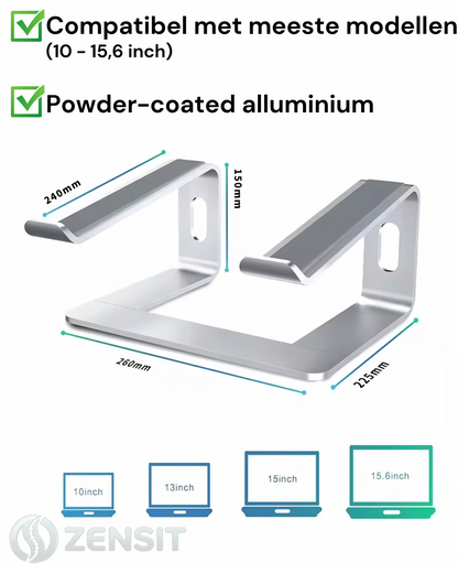 ZENSIT Elevate™ – Premium laptophouder in aluminium