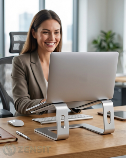ZENSIT Elevate™ – Premium laptophouder in aluminium
