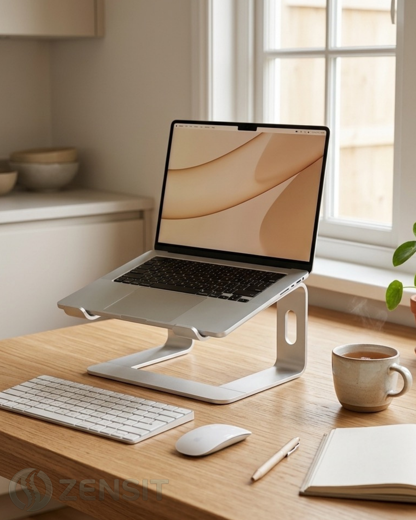 ZENSIT Elevate™ – Premium laptophouder in aluminium