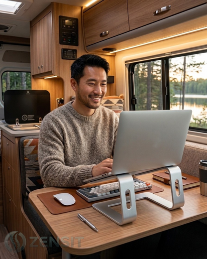 ZENSIT Elevate™ – Premium laptophouder in aluminium