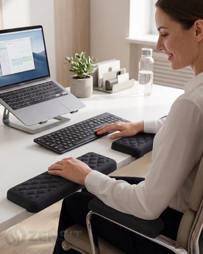 ZENSIT Soothe™ — Elleboog- en onderarmsteun voor bureau (2-pack)