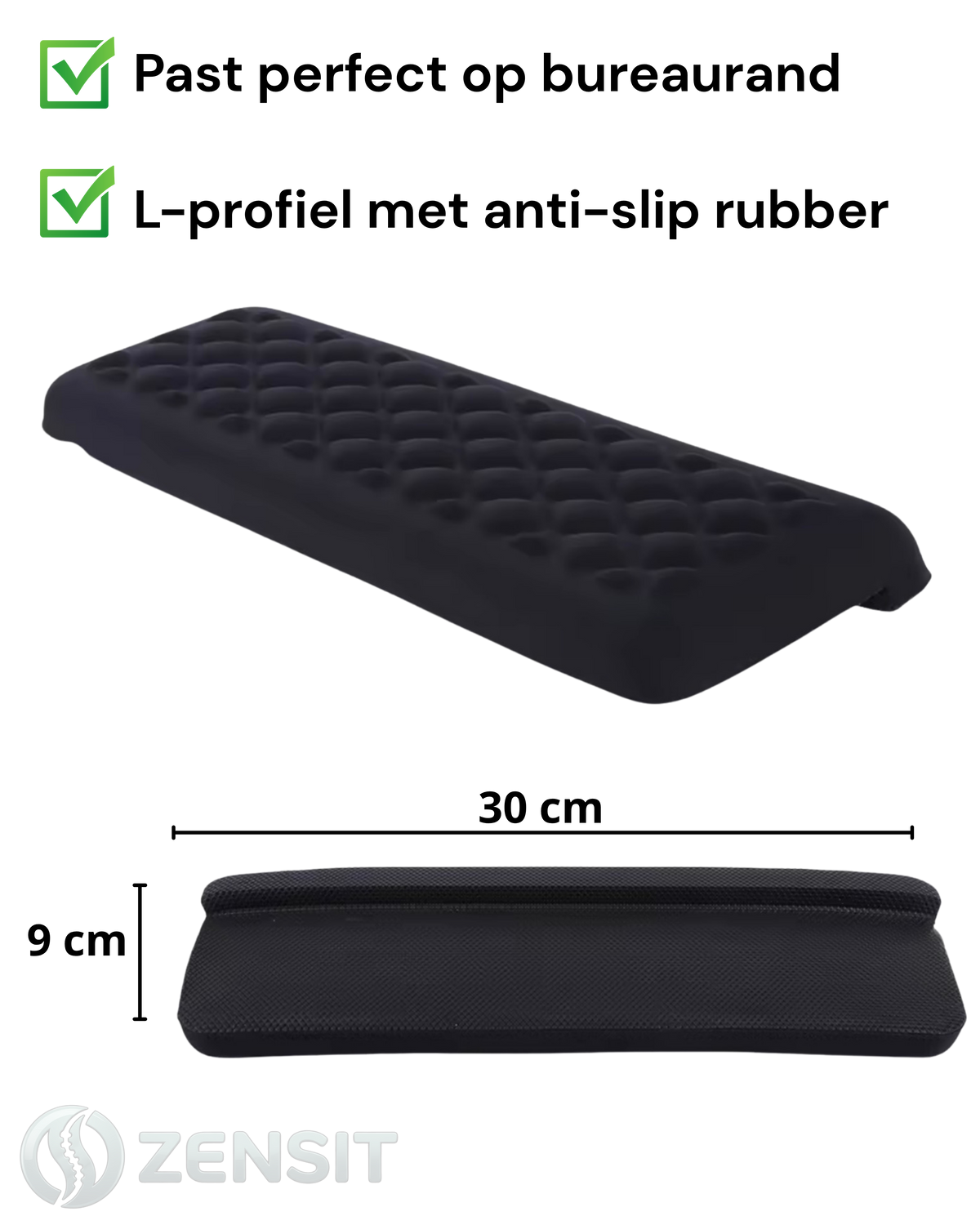 ZENSIT Soothe™ — Elleboog- en onderarmsteun voor bureau (2-pack)