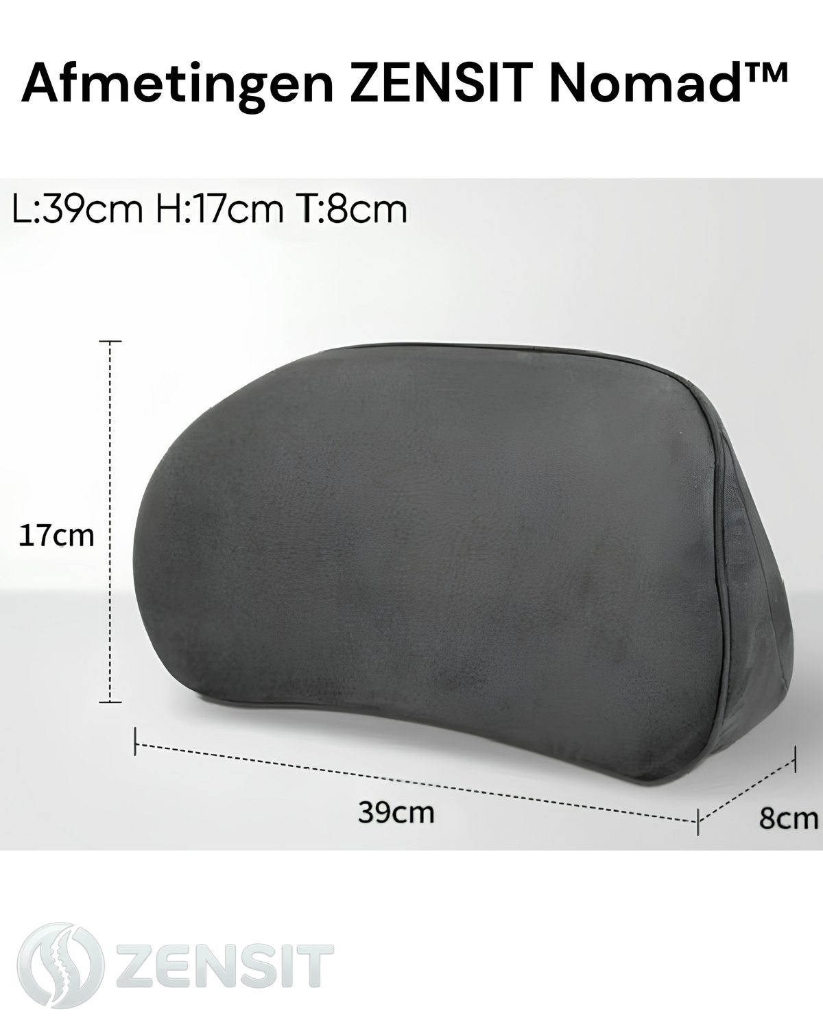 ZENSIT Nomad™ – Compact memory-foam steunkussen (multi-positioneel)