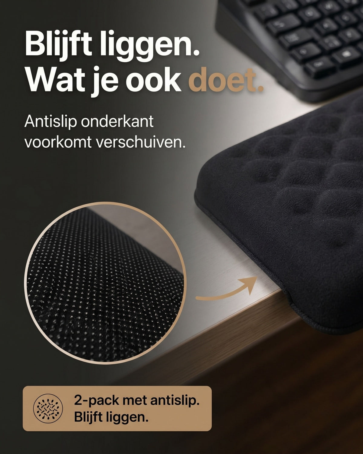 ZENSIT Soothe™ — Elleboog- en onderarmsteun voor bureau (2-pack)
